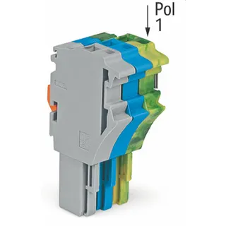 WAGO 1-Leiter-Federleiste Push-in CAGE CLAMP® 4 mm? grau/blau/grün-gelb 2022-103/000-038/999-953