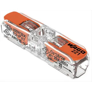 WAGO Durchgangsverbinder mit Hebel für alle Leiterarten max. 4 mm? transparent 221-2411