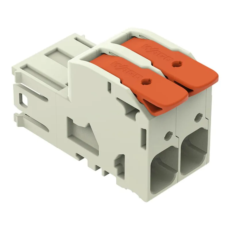 WAGO 1-Leiter-Stiftleiste Hebel Push-in CAGE CLAMP® lichtgrau 832-1202