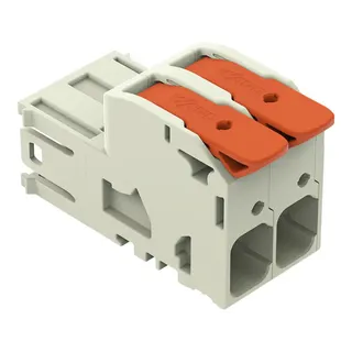 WAGO 1-Leiter-Stiftleiste Hebel Push-in CAGE CLAMP® lichtgrau 832-1202