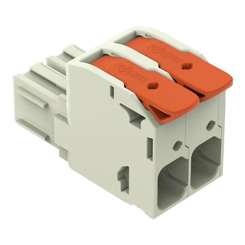 WAGO 1-Leiter-Federleiste Hebel Push-in CAGE CLAMP® lichtgrau 832-1102