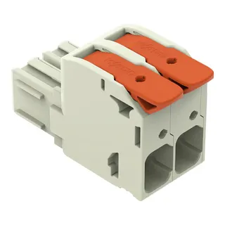 WAGO 1-Leiter-Federleiste Hebel Push-in CAGE CLAMP® lichtgrau 832-1102