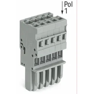 WAGO 1-Leiter-Federleiste CAGE CLAMP® 4 mm? grau 769-115