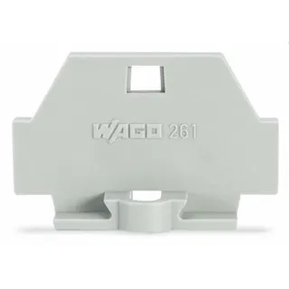 WAGO Abschlussplatte 261-361 m. Flansch grau