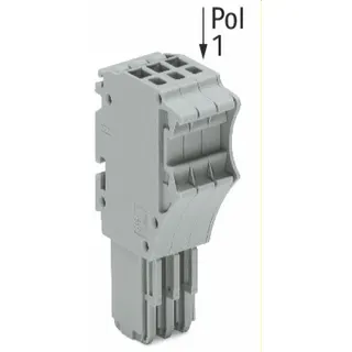 WAGO 1 Leiter Federleiste 2020-103 X-COM-S-1L FL 3polig grau