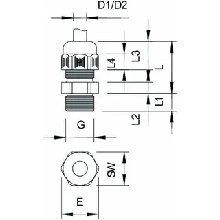 OBO Kabelverschraubung V-TEC PG29 lichtgrau – Bild 2
