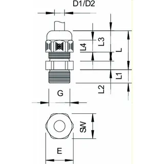 OBO Kabelverschraubung V-TEC PG13,5 silbergrau – Bild 2