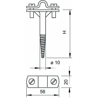 OBO Leitungshalter 176/A-65 65mm – Bild 2