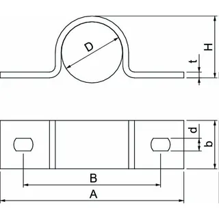 OBO Befestigungsschelle 823 16mm zweilappig – Bild 2