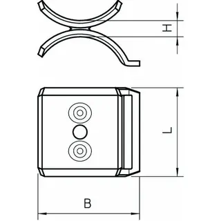 OBO Metall-Doppelwanne 2058/2 M 16-22mm FT – Bild 2