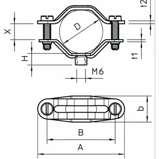 OBO Schraub-Abstandschelle 2070 M6G 12-20mm – Bild 2