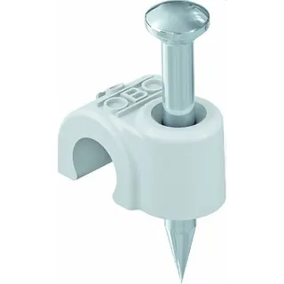 OBO ISO-Nagel-Clip 2014 für Kabel 14mm L: 50mm lichtgrau