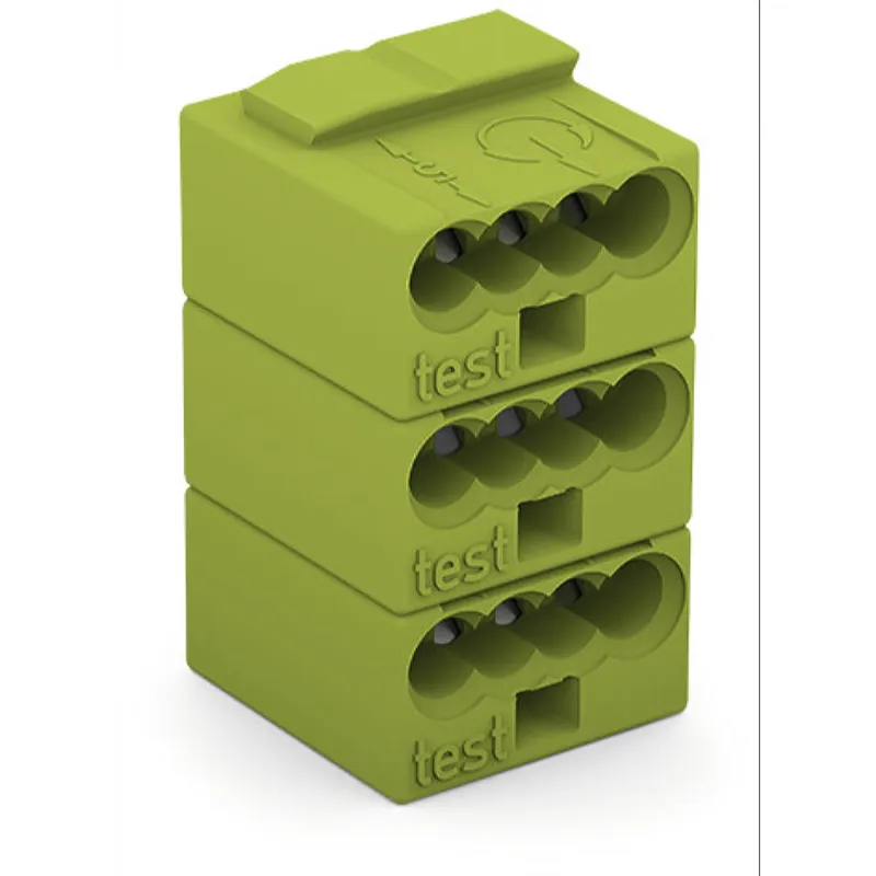 WAGO 4-Leiter-Federleiste PUSH WIRE® ? 0,8 mm hellgrün 243-744