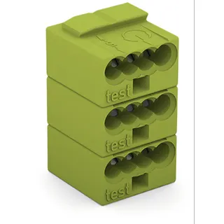 WAGO 4-Leiter-Federleiste PUSH WIRE® ? 0,8 mm hellgrün 243-746