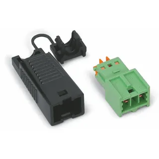 WAGO Stecker mit Zugentlastungsgehäuse 2-polig grün 893-1012