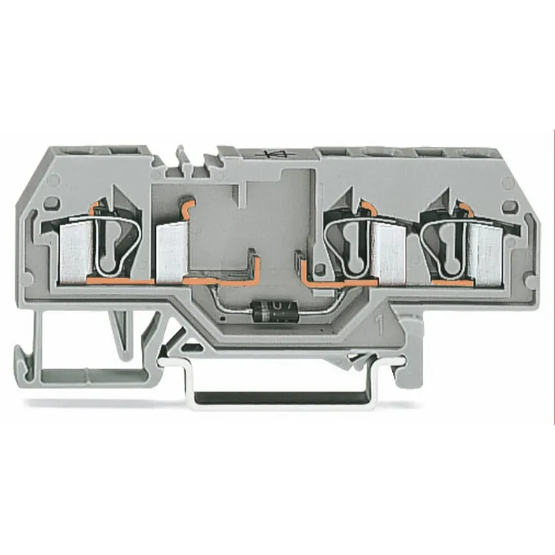 WAGO Bauelementklemme 3 Leiter mit Diode 1N4007 grau 281-673/281-411