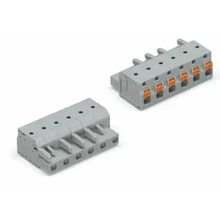 WAGO 1-Leiter-Federleiste Drücker Push-in CAGE CLAMP® grau 2231-204/026-000
