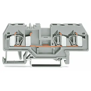 WAGO 3 Leiter Durchgangsklemme 281-681 grau 4qmm