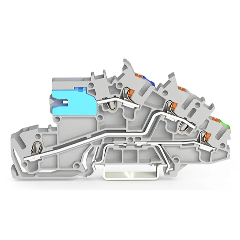 WAGO Installationsetagenklemme mit N-Trennschlitten NT/L/PE grau 2203-7541