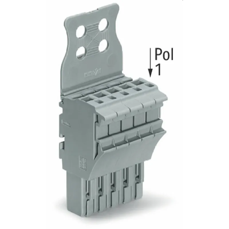 WAGO 1-Leiter-Federleiste Push-in CAGE CLAMP® 4 mm? grau 2022-105/144-000