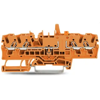 WAGO 4-Leiter-Trenn- und Messklemme mit mechanischer Verriegelung mit Prüfmöglichkeit orange 2002-1872/401-000