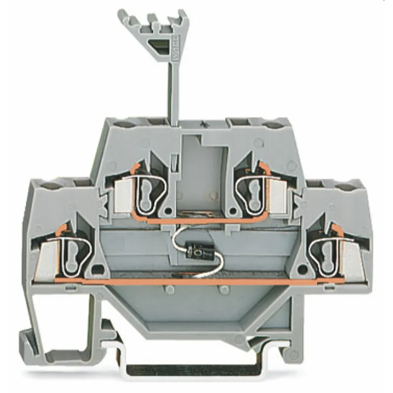 WAGO Bauelementklemme Doppelstock mit Diode 1N4007 grau 280-940/281-410