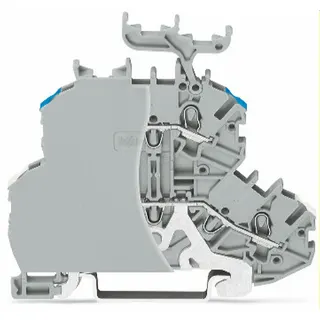WAGO Doppelstockklemme Schirmleiter-/Durchgangsklemme mit Abschlussplatte grau 2000-2228/099-000