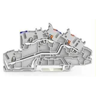 WAGO Installationsetagenklemme N/L Push-in CAGE CLAMP® grau 2203-7549