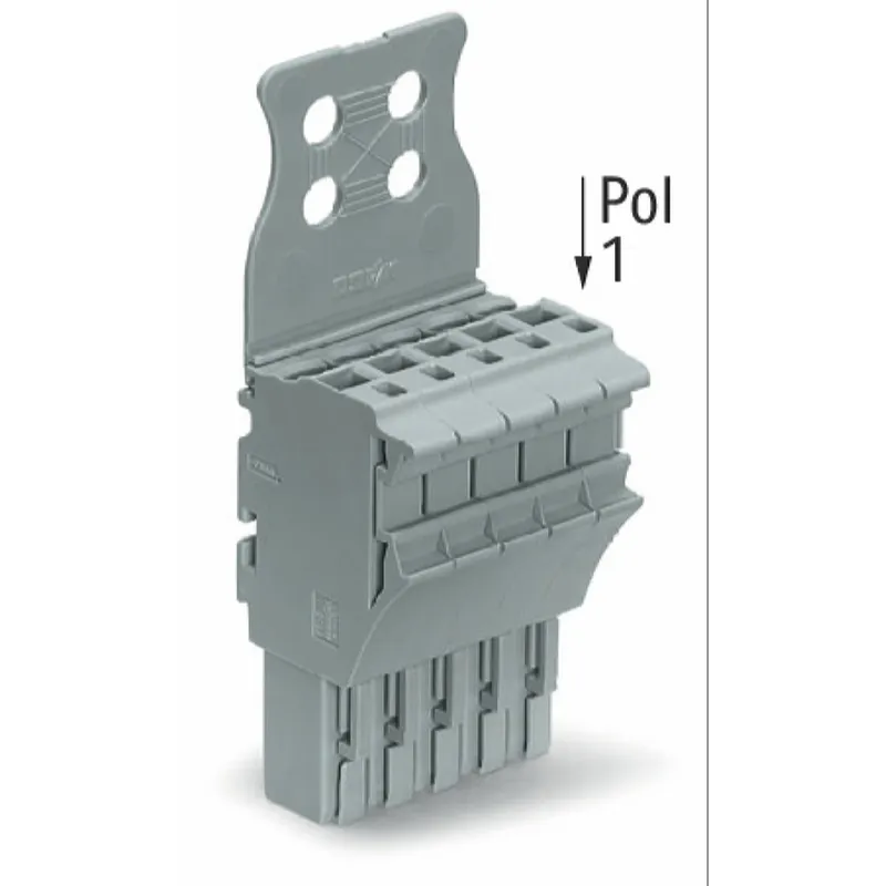 WAGO 1-Leiter-Federleiste Push-in CAGE CLAMP® 4 mm? grau 2022-105/134-000
