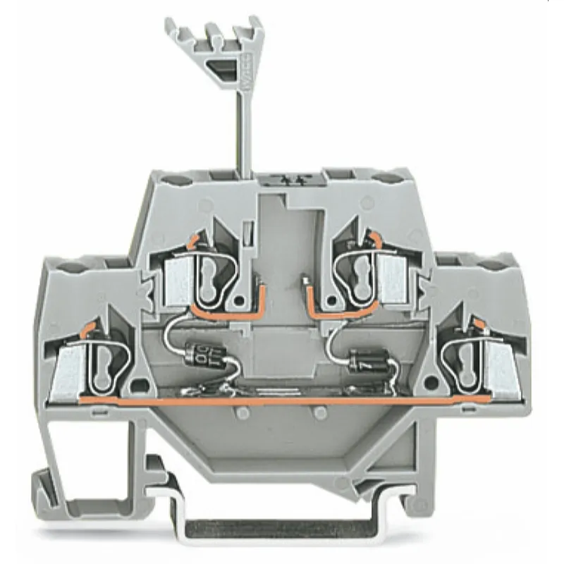 WAGO Bauelementklemme Doppelstock mit 2 Dioden 1N4007 grau 280-942/281-488