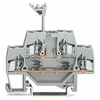 WAGO Bauelementklemme Doppelstock mit 2 Dioden 1N4007 grau 280-942/281-487