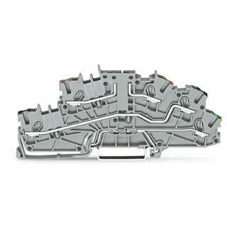 WAGO Installationsetagenklemme Basisklemme ohne Trennmesser P1/P2/PE grau 2003-6660