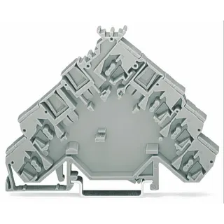 WAGO Blindgehäuse konturengleich mit 4-Leiter-Initiatorenklemmen, 3-Leiter-Initiatorenklemmen mit PE-Anschluss bzw. entsprechenden Aktorenklemmen grau 280-582