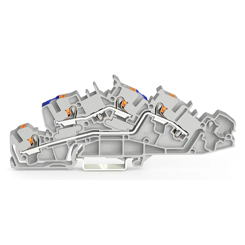 WAGO Installationsetagenklemme N/L Push-in CAGE CLAMP® grau 2205-7649