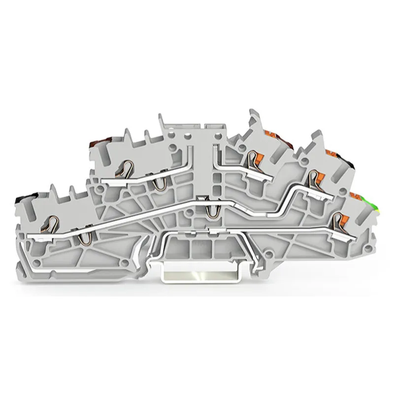 WAGO Installationsetagenklemme Basisklemme ohne Trennmesser P1/P2/PE grau 2203-6560