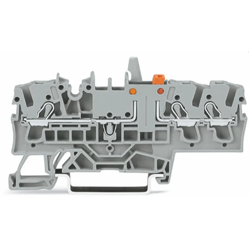 WAGO 3-Leiter-Trenn- und Messklemme mit mechanischer Verriegelung mit Prüfmöglichkeit grau 2002-1771/401-000