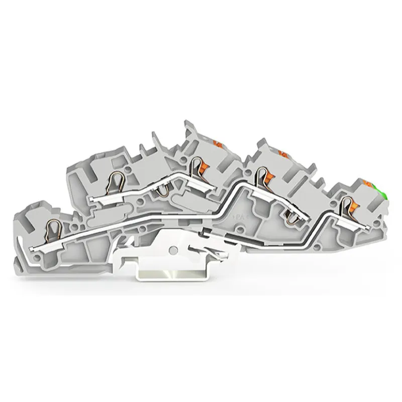 WAGO Installationsetagenklemme L/L/PE Push-in CAGE CLAMP® grau 2205-7545