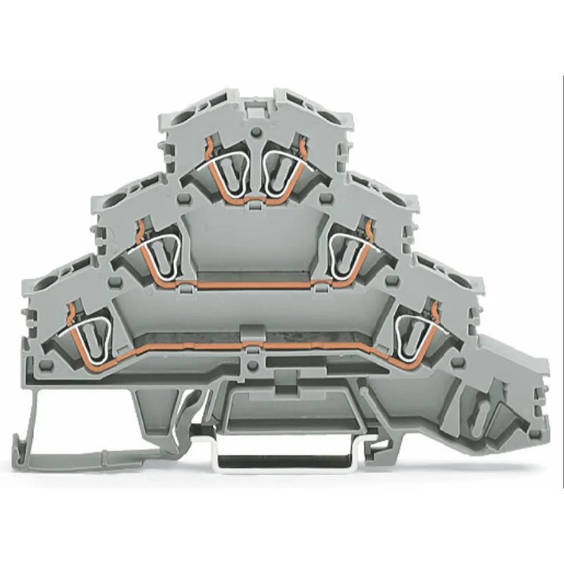 WAGO Vierstock-Reihenklemme Motoranschluss-Reihenklemme L1 - L2 - L3 grau 281-532