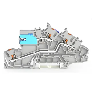 WAGO Installationsetagenklemme mit N-Trennschlitten NT/L grau 2203-7640