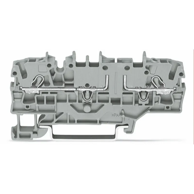WAGO 2-Leiter-Basisklemme mit zusätzlicher Querbrückung für Tragschiene 35 x 15 und 35 x 7,5 grau 2002-1961