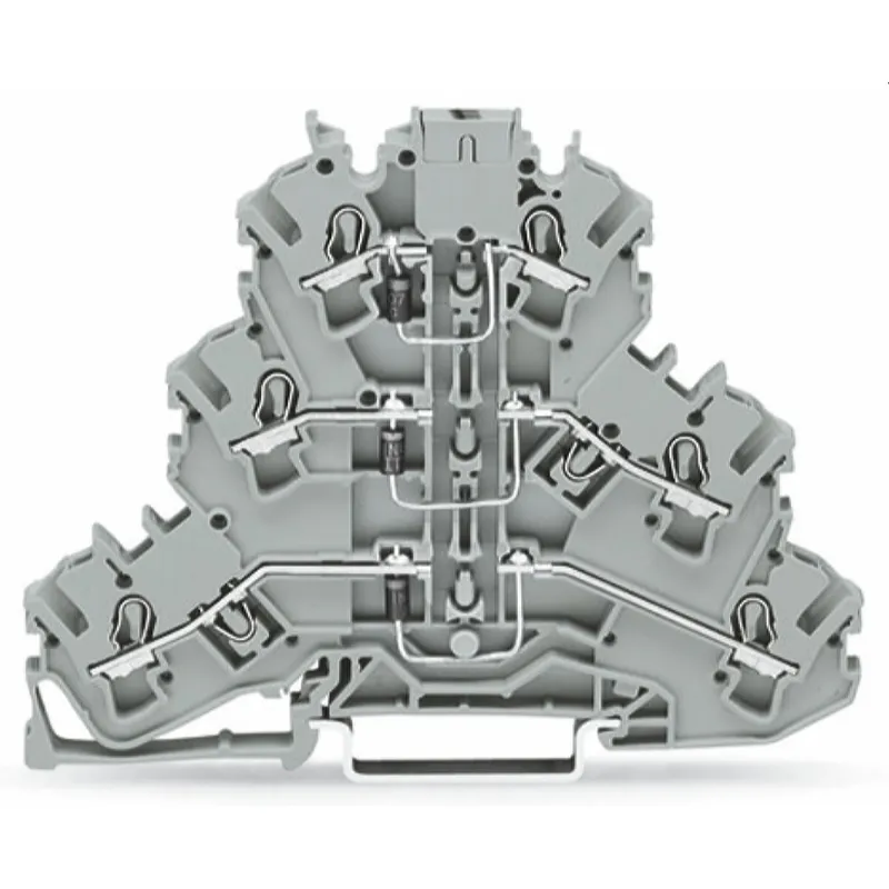 WAGO Bauelementklemme Dreistock mit 3 Dioden 1N4007 grau 2002-3212/1000-674