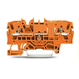 WAGO 2-Leiter-Durchgangsklemme 2,5 mm? mit Prüfmöglichkeit orange 2002-1602