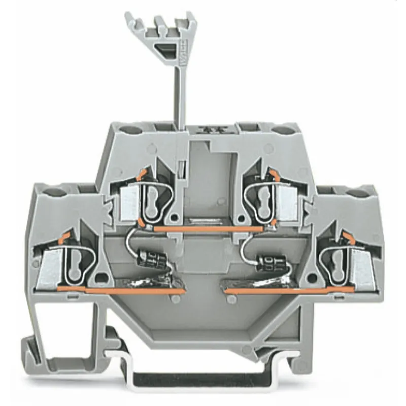 WAGO Bauelementklemme Doppelstock mit 2 Dioden 1N4007 grau 280-941/281-489