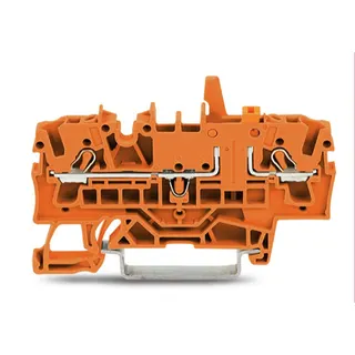 WAGO 2-Leiter-Trenn- und Messklemme mit mechanischer Verriegelung mit Prüfmöglichkeit orange 2002-1672/401-000