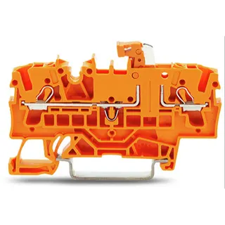 WAGO 2-Leiter-Trenn- und Messklemme mit Prüfmöglichkeit Trennmesserhalter orange orange 2002-1672