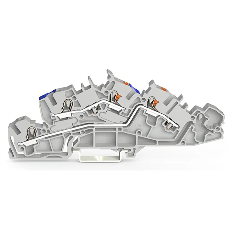 WAGO Installationsetagenklemme N/L Push-in CAGE CLAMP® grau 2205-7549