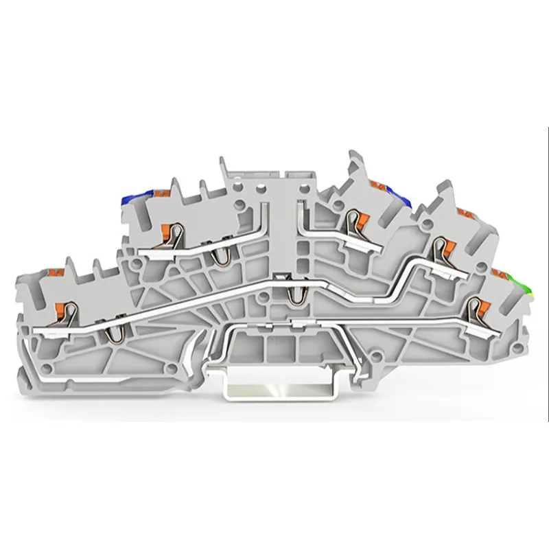 WAGO Installationsetagenklemme Basisklemme ohne Trennmesser N/L/PE grau 2203-6640