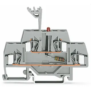 WAGO Bauelementklemme Doppelstock LED rot grau 281-634/281-434