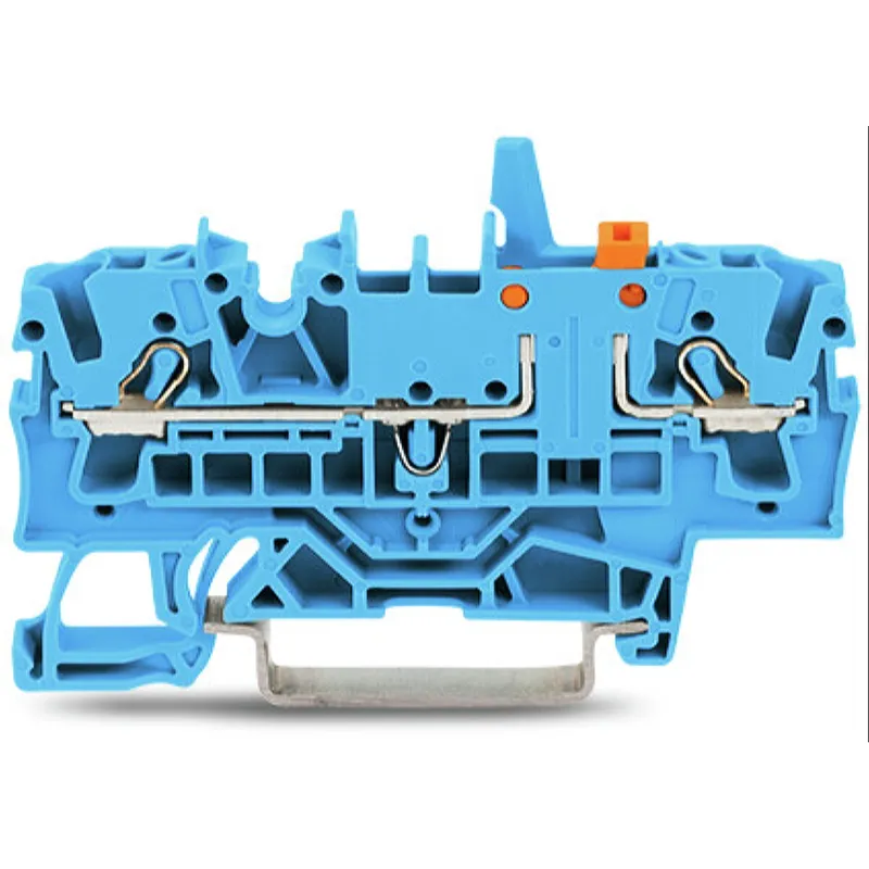 WAGO 2-Leiter-Trenn- und Messklemme mit mechanischer Verriegelung mit Prüfmöglichkeit blau 2002-1674/401-000