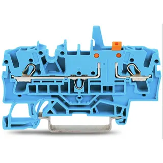 WAGO 2-Leiter-Trenn- und Messklemme mit mechanischer Verriegelung mit Prüfmöglichkeit blau 2002-1674/401-000